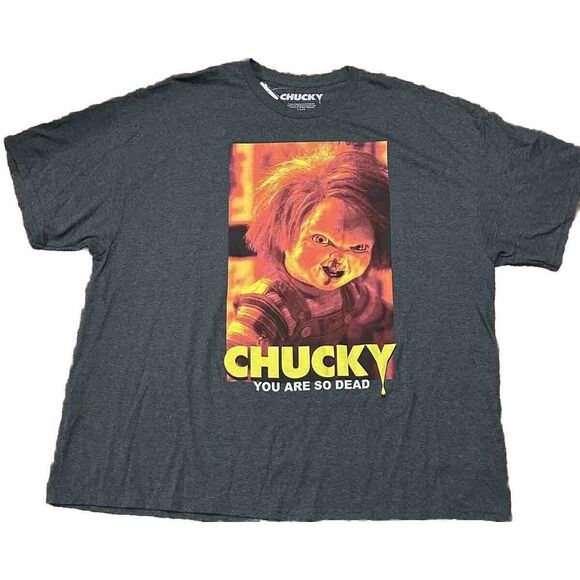 Universal Other - Chucky TShirt Adult‎ Unisex 4XL Gray Horror You Are So Dead Universal Studio
